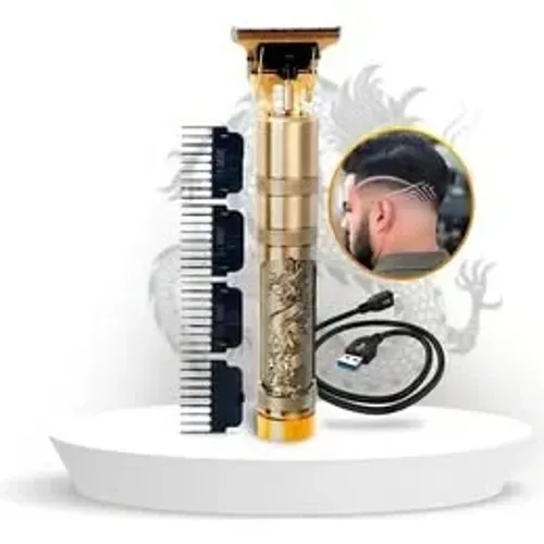 Maquina De Cortar Cabelo E Acabamento Aparador Profissional Cor Dourado