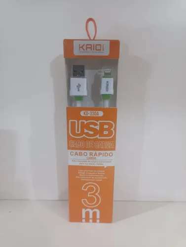 Cabo/Carregador USB para Iphone (Lightning) KAIDI NOVO