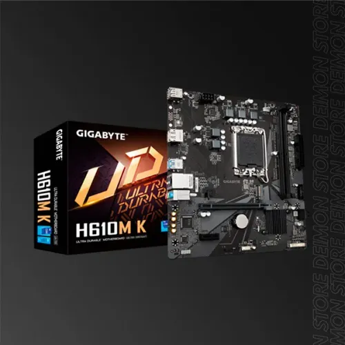 Placa Mãe Gigabyte H610M K DDR4, Chipset H610, Intel LGA 1700, m-ATX, DDR4