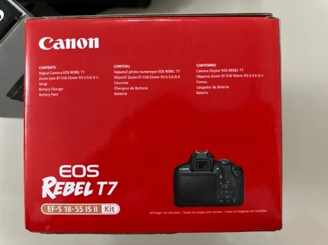 Camera Canon EOS Rebel T7 + Kit de lente, tripe e mochila