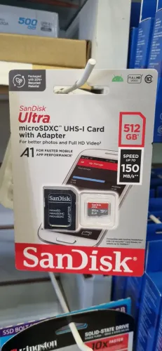 Cartão MicroSD Sandisk Ultra 512GB UHS-I com Adaptador