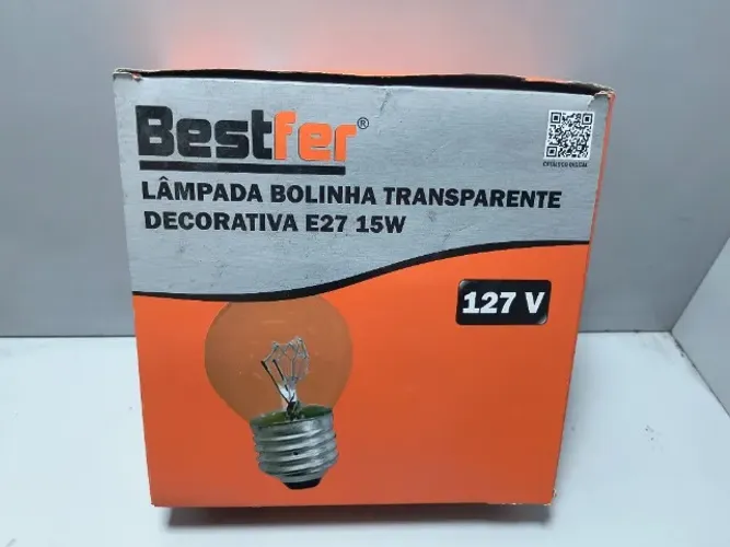 Lote 27 Kit 10 Lampada Bolinha Transparente Decorativa E27 15w BestFer