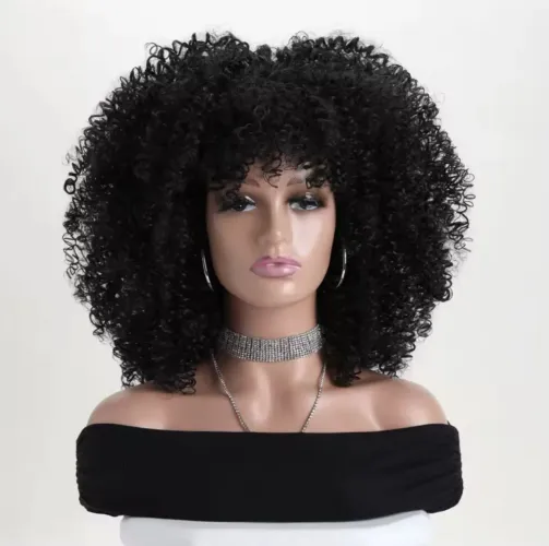 Wig cacheada Black