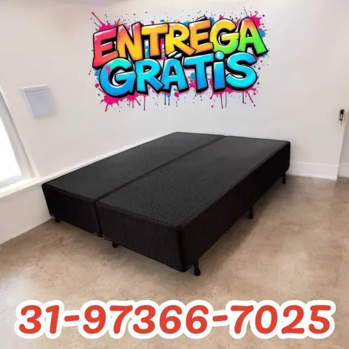 CAMA BOX CASAL BIPARTIDA ( BASE BOX ) ENTREGA GRÁTIS