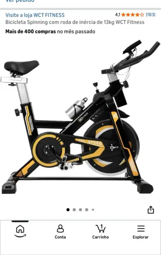 Bicicleta Spinning com roda de inércia de 13kg WCT Fitness