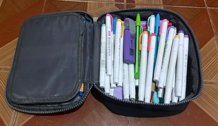 KIT PAPELARIA COMPLETO + ESTOJO BOX | Faber-Castell, Pentel, BIC e mais
