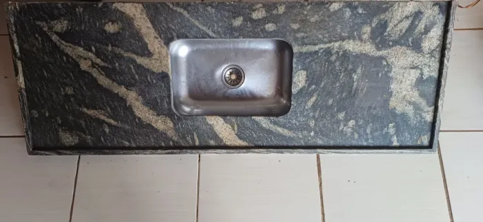 Pia de cozinha granito preto