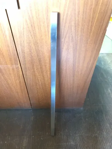 puxador quadrado aço inox 304 simples 25x25mm fosco 800mm