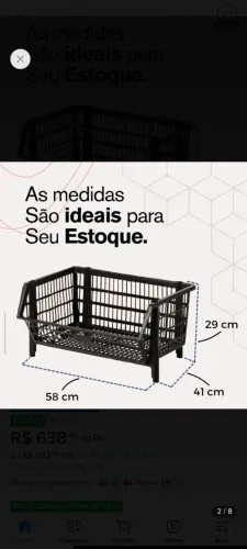 Cesto Expositor Empilhável tenho muita Quantidade