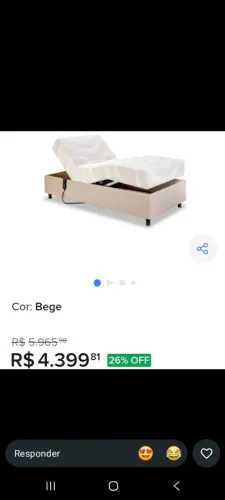 Cama articulada, motorizada, elétrica com controle