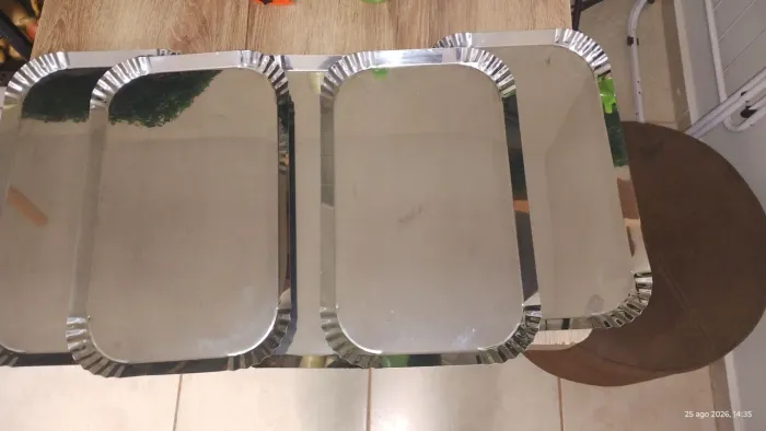 Bandeja crespa <br>Bandeja 39x24 (5 bandejas) R$140<br>Bandeja 15x45 (3 bandejas) R$90