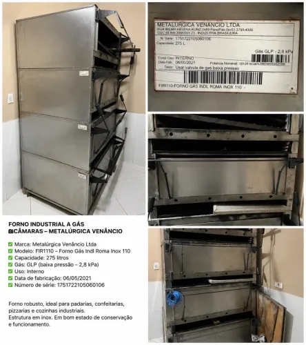 Forno industrial 275L - Pizzas e pães