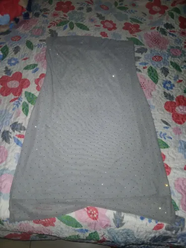 Vestido de festa cinza de brilho 60 reais