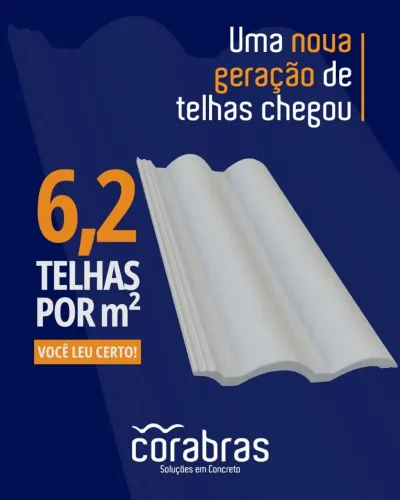 Telhas de concreto Corabras.  Direto da Fábrica 