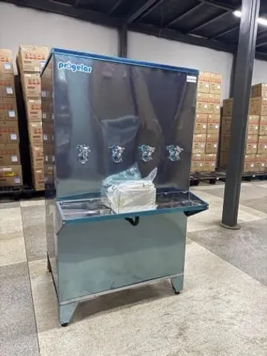 Bebedouro industrial Progelar 200L Inox 4 torneiras