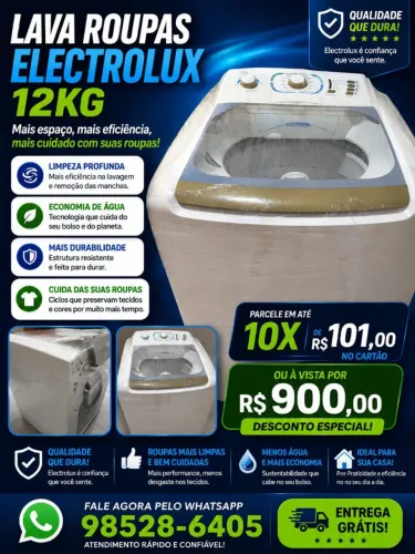 Máquina de lavar Eletrolux 12 kg
