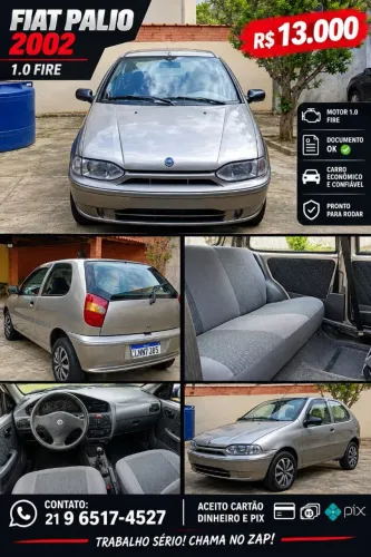 Fiat Palio Young 1.0 MPI 8V 4P (álcool) 2002