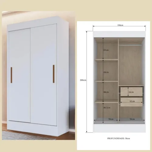 Guarda roupa branco - entregamos hoje