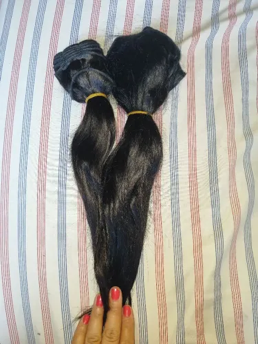 Vendo cabelo humano na tela.
