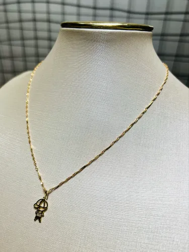 Cordão de ouro feminino + pingente ( LOJA FÍSICA )