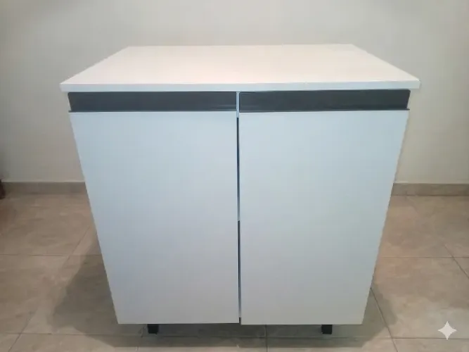 Balcão de Cozinha/Multiuso 2 Portas - Branco e Grafite (Excelente Estado)