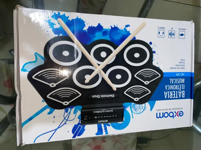 Bateria Eletrônica Musical 9 Pads Completa - Nova na Caixa