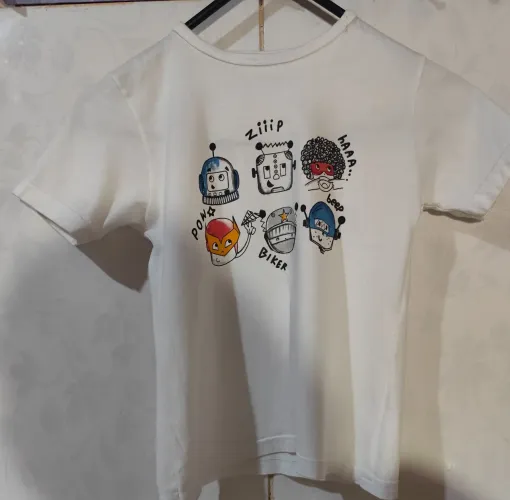 Camisa Alphabeto 5-6 anos Infantil Branca