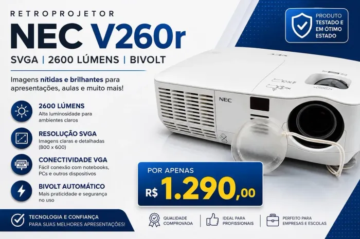 Projetor Nec v260r baixou!