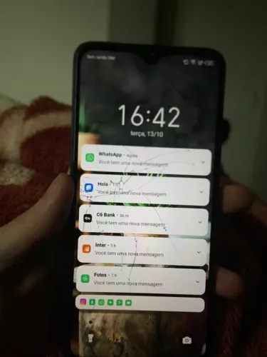 *Infinix Positivo Preto - Tela trincada mas funcionando 100%