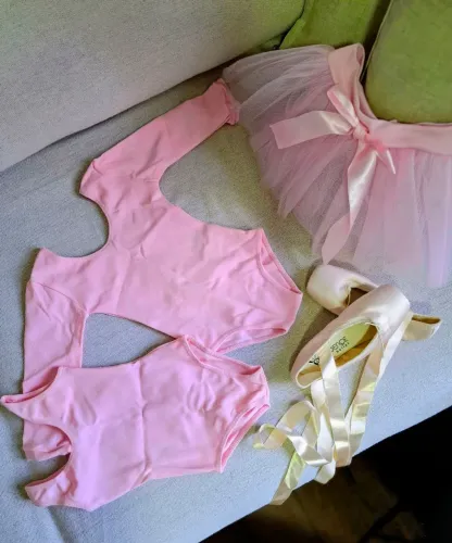  Kit Bailarina Infantil Novo - Collants, Tutu e Sapatilhas