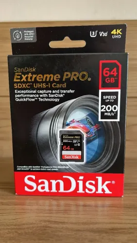 CARTÃO SD SANDISK EXTREME PRO 64 GB ORIGINAL LACRADO 
