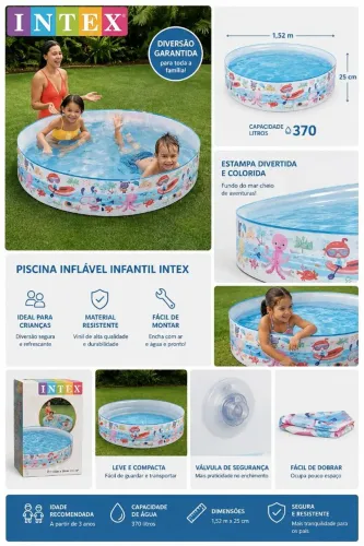 PISCINA INFLÁVEL INFANTIL INTEX