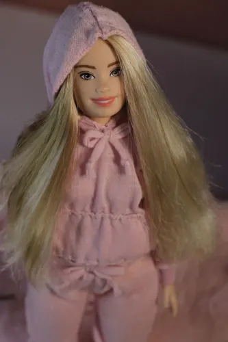 conjunto moletom rosa boneca barbie soft girl peca unica artesanal