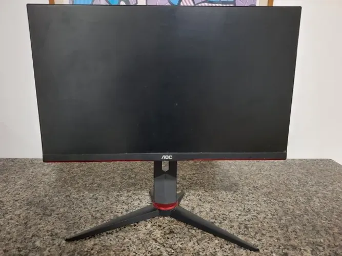 Monitor AOC 24G2 24" 144Hz IPS com Tela Quebrada, para Peças