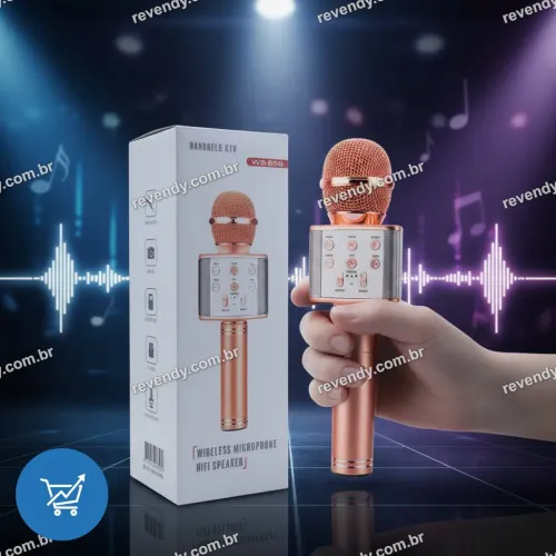 Microfone sem fio para karaokê - entrega imediata!
