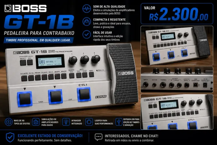 Pedaleira BOSS GT1B