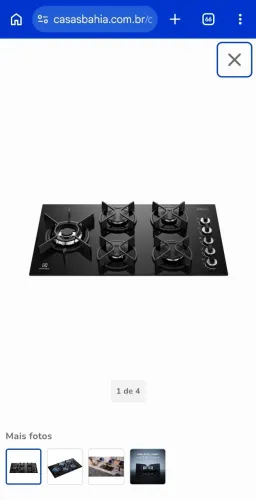 Cooktop 5 bocas NOVO NA CAIXA