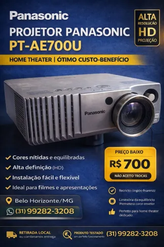 Projetor Panasonic PT-AE700U | Home Theater | Ótimo Custo-Benefício