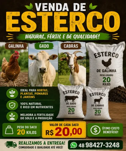 Venda de esterco.
