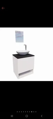 Gabinete de banheiro + torneira de banheiro e torneira de cozinha