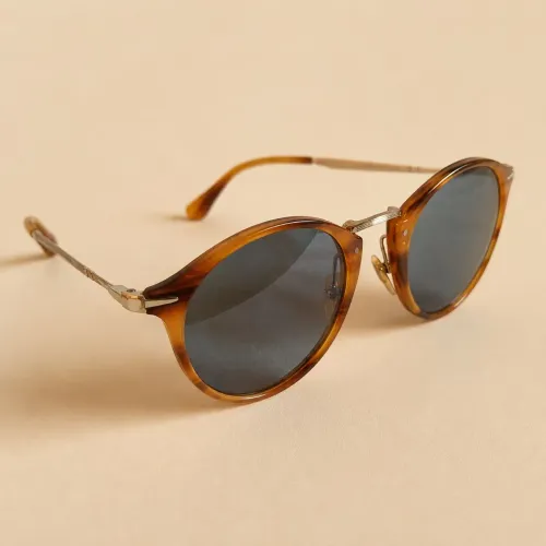 Óculos Persol Original Italiano Luxo Redondo Marrom Tartaruga