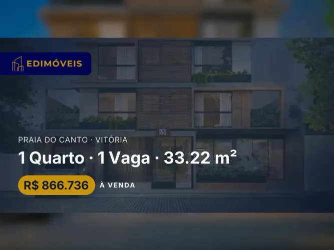 Oportunidade na Praia do Canto: Apartamento 1 quarto em localização privilegiada
