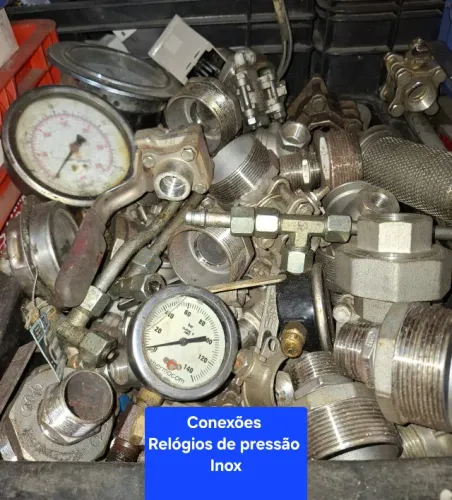 Relógios de Pressão e Conexões Inox