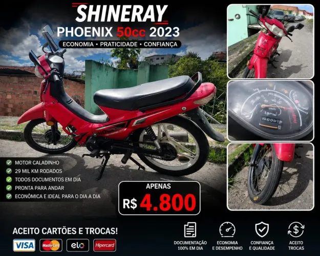 Shineray 2023 Aceito cartões e trocas