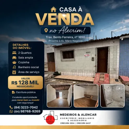 Casa para vender no Alecrim