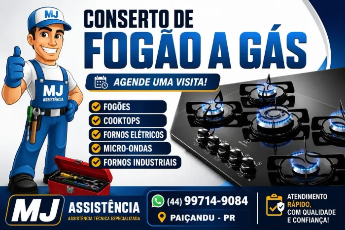 Consertos e limpeza de fogões