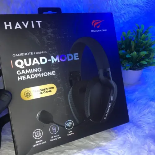 Headset sem fio Havit FUXI H6 - Compatível com PS5/IOS/ Android/PC
