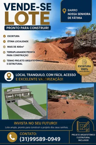 Vendo lote no bairro Nossa Senhora de Fátima Rio Piracicaba