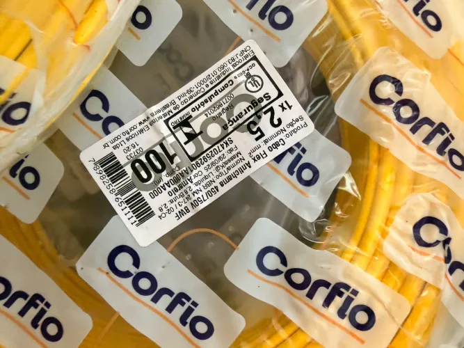 Cabo Flexível Corfio 750v 2,5mm Amarelo 100m