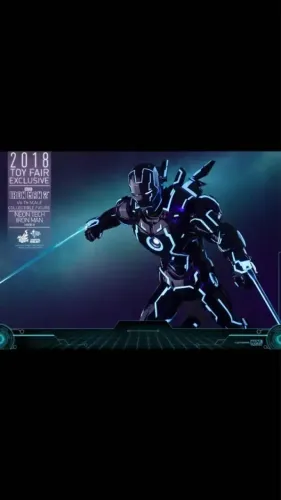 Iron Man Hot Toys Neon Tech Mark Iv Toy Fair Homen ferro Iron Man Hot Toys Neon Tech